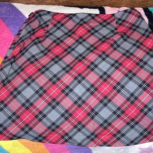 Plaid Red and Gray Women's Skirt